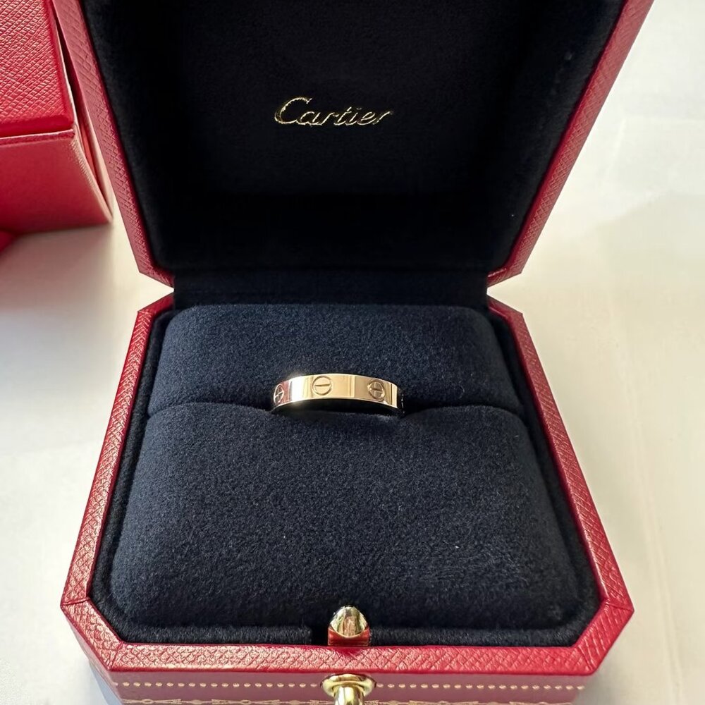 Authentic Cartier ring, rose gold, size: 7